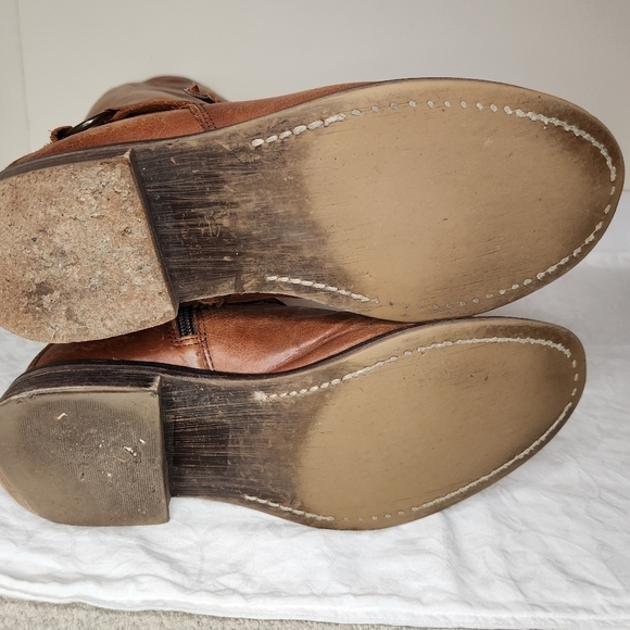 Hinge brown leather riding boots - Picture 8 of 16